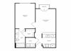 A31 - 1 bed 1 bath - 561sq ft - floorplan layout