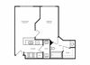 A2 - 1 bed 1 bath - 536 sq ft - floorplan layout