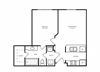 A5 - 1 Bed 1 bath - 606 sq ft - floorplan layout