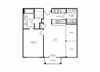A8 - 1 bed 1 bath- 790 sq ft - floorplan layout