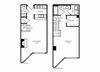 T25 - 1 bed 1 bath - 958 sq ft - floorplan layout