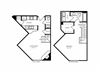 T3 - 1 bed 1 bath - 859 sq ft - floorplan layout
