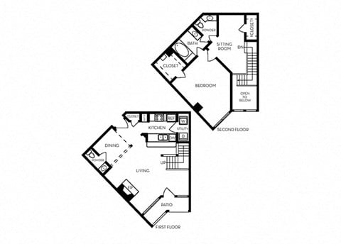 T9 - 1 bed 1 bath - 1170 sq ft - floorplan layout