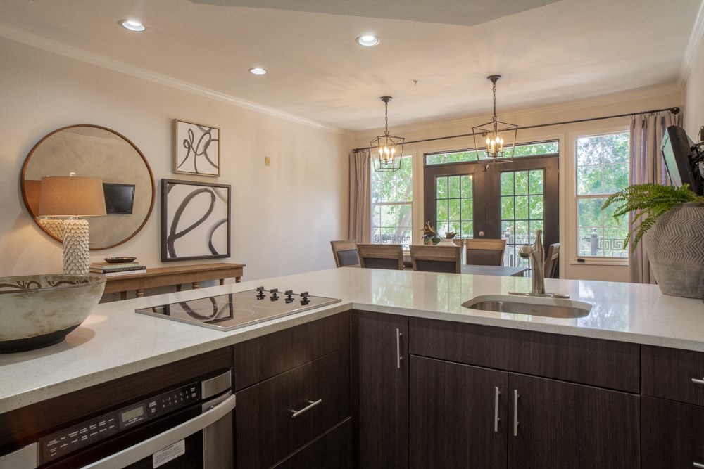 Clubhouse kitchen and dining area