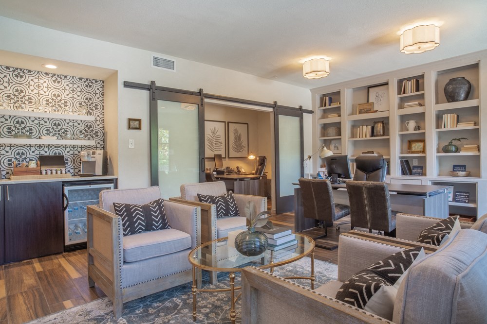 Leasing office sitting area