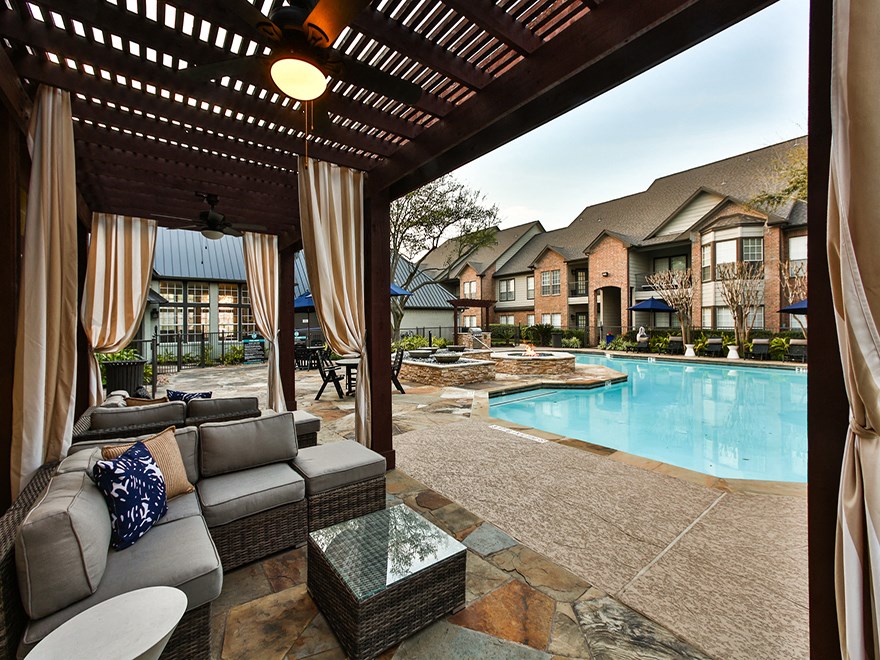 Community Pool with Cabana Area  at The Villages of Briar Forest, Houston