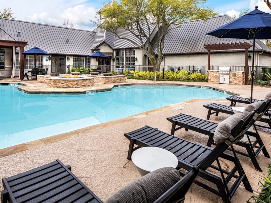 Community Pool with Lounge Seating  at The Villages of Briar Forest, Houston, 77077