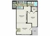 Avondale 1 Bedroom Floor Plan