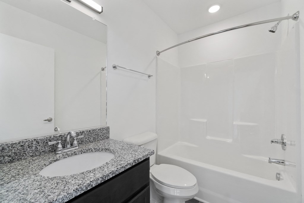 a bathroom with a sink and a toilet and a shower