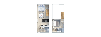 1 Bed | 1.5 Bath Loft - Building Three