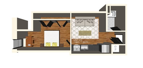 A drawing of a bathroom with a toilet, sink, and bathtub.