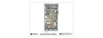 A floor plan for a property located at 2219 Colonial Avenue.