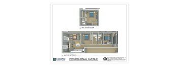 Two floor plan of a house by Legend Property Group.