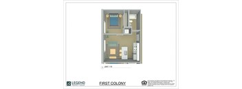 A floor plan for a property by Legend Property Group.