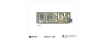 A floor plan for a property by Legend Property Group.