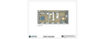 A floor plan of a property by Legend Property Group.