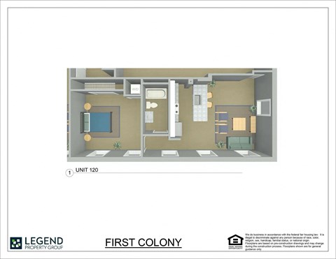 A floor plan of a property by Legend Property Group.