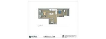 A floor plan for a property by Legend Property Group.