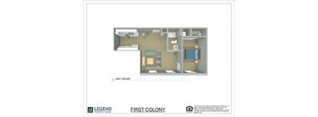 A floor plan of a property from Legend Property Group.