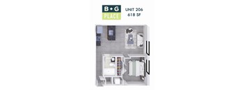 A small room with a bed, desk, and chair.