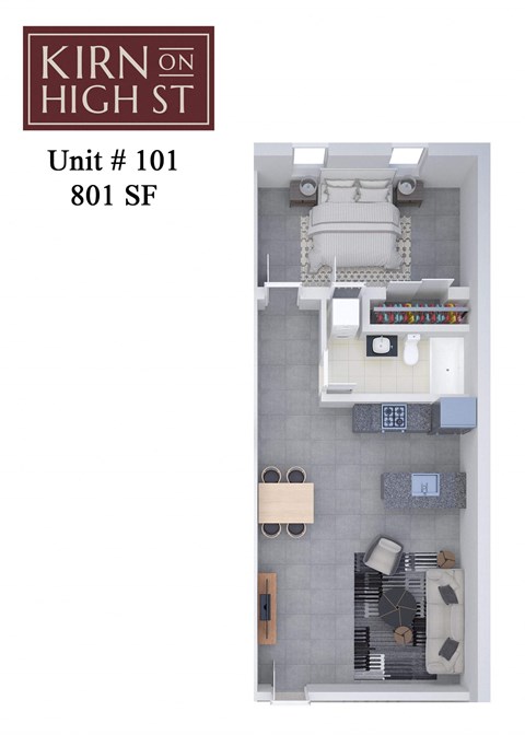 Kirn on high st apartment floor plan.