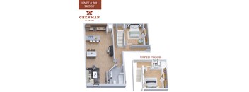A floor plan of a Chenman unit shows a living room, dining area, kitchen, and bedrooms.