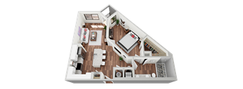 1D Floor Plan at Magnolia Square, Florida