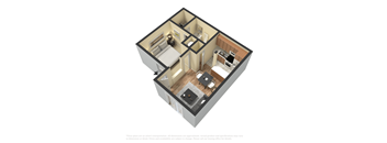 a 2400 sq ft apartment is shown in this rendering