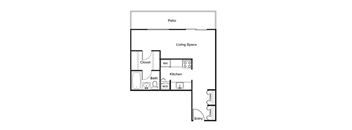 Studio 1 bath at 10 West Apartments, New York
