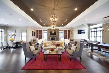 Clubhouse with seating hillside club at Hillside Club Apartments, Livingston, NJ, 07039