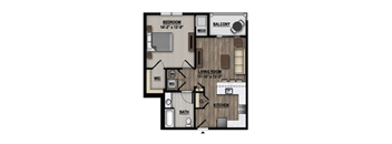 1 bed 1 bath A at Parc at Princeton Junction Apartments, Princeton, New Jersey