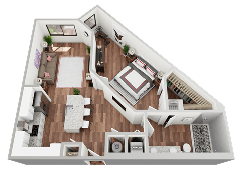 1A Floor Plan at Magnolia Square, Naples