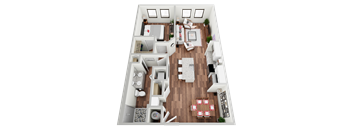 1C Floor Plan at Magnolia Square, Naples, FL, 34109