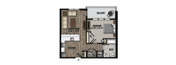 1 bed 1 bath D at Parc at Princeton Junction Apartments, New Jersey, 08540