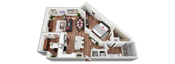 1E Floor Plan at Magnolia Square, Florida, 34109