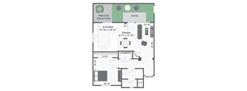 1 Bedroom Floor Plan Image