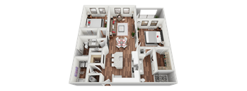 2A Floor Plan at Magnolia Square, Naples, 34109