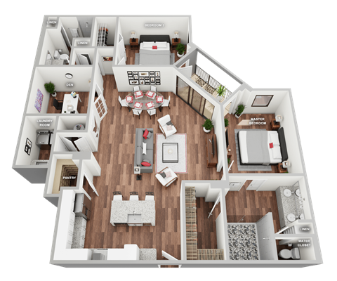 2B Floor Plan at Magnolia Square, Naples, Florida