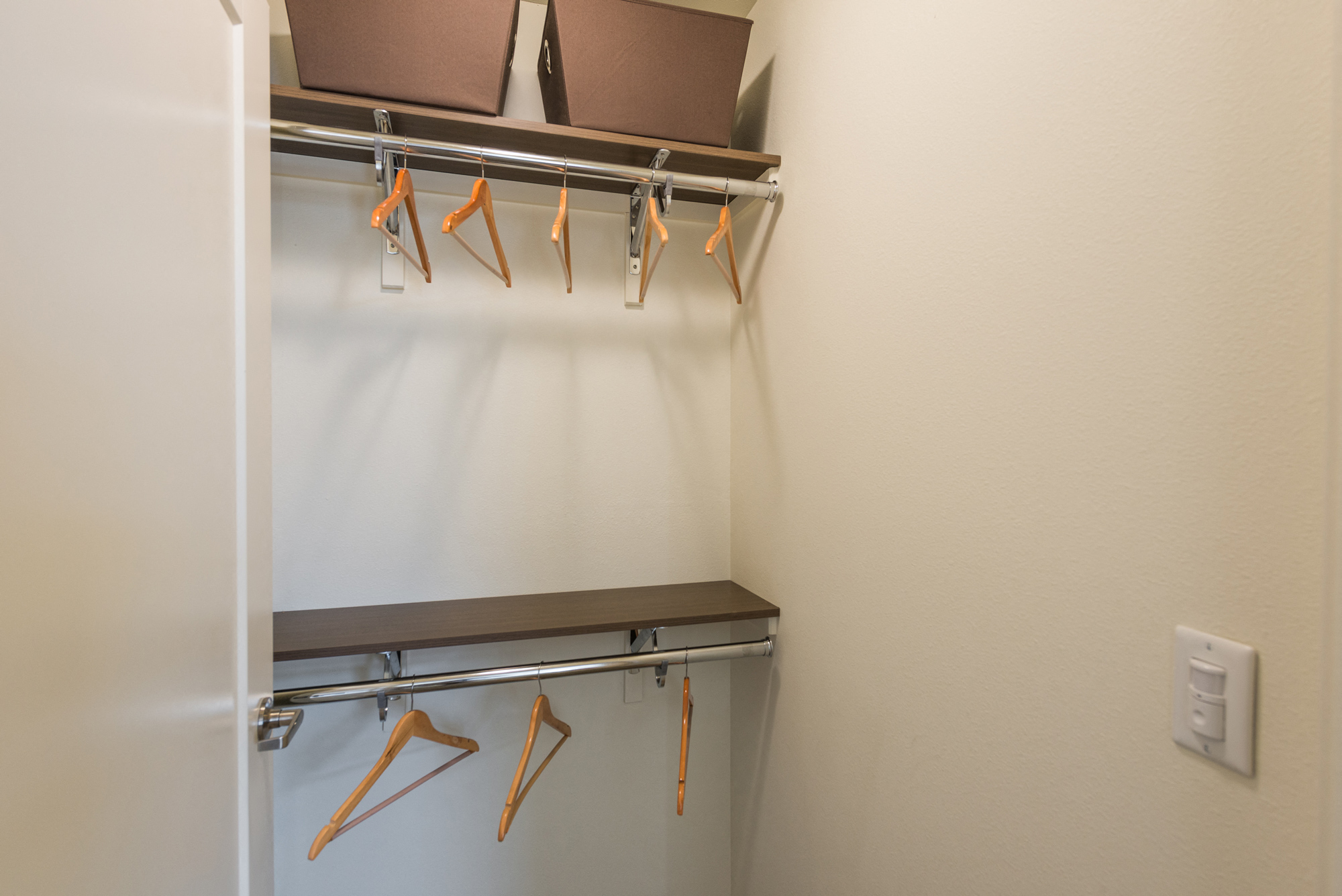 Closet at 8000 Uptown Apartments in Broomfield, CO