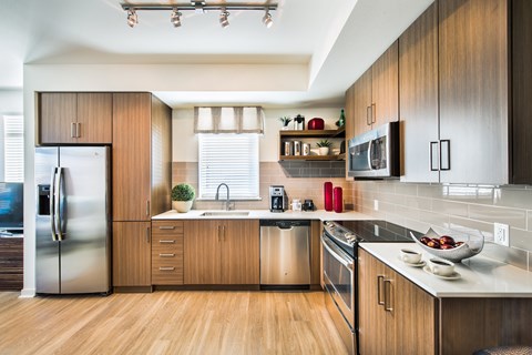 Gourmet Kitchen at 8000 Uptown Apartments in Broomfield, CO
