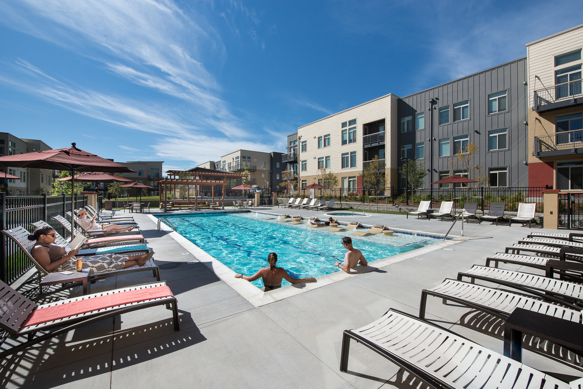 Swimming Pool at 8000 Uptown Apartments in Broomfield, CO