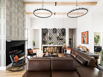 Farmhouse Clubhouse with Community Gathering Area