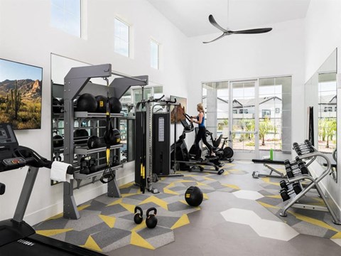 Gym at Onyx at Westgate Apartments, Arizona