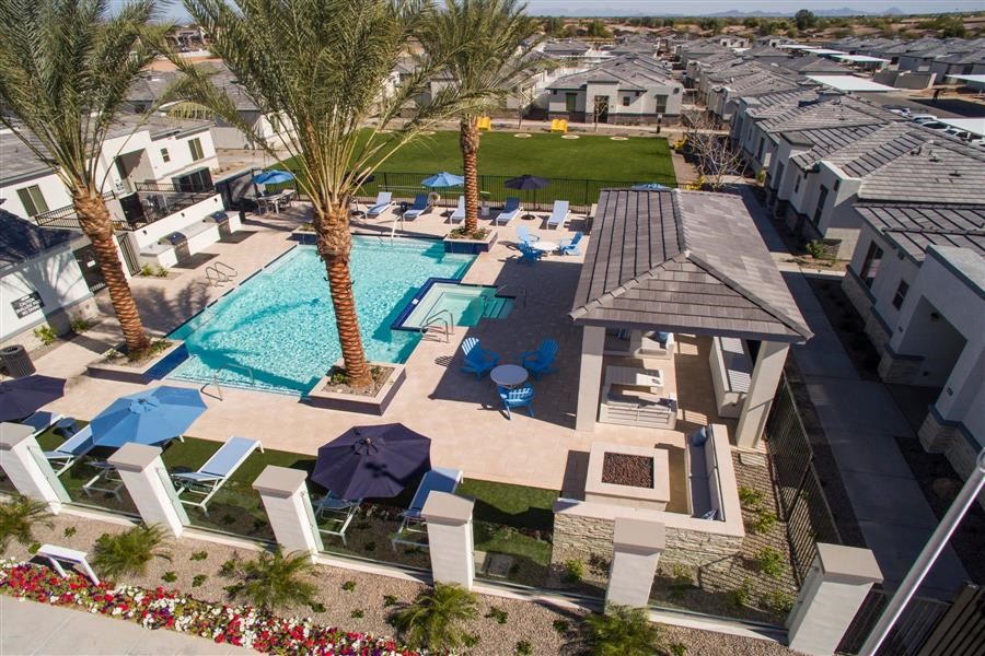 an aerial view of the pool at the resort at longboat key club