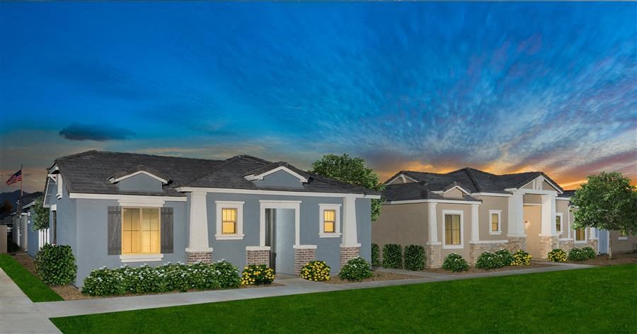 a house with a sunset in the background