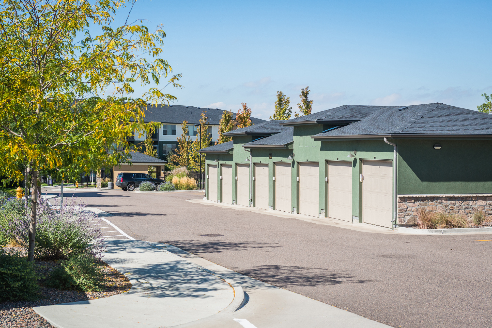 Garages at Arterra Place Apartments in Aurora, CO