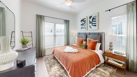 Bedroom with a Bed at Artesia at Lakewood Ranch Apartments, Bradenton, Florida