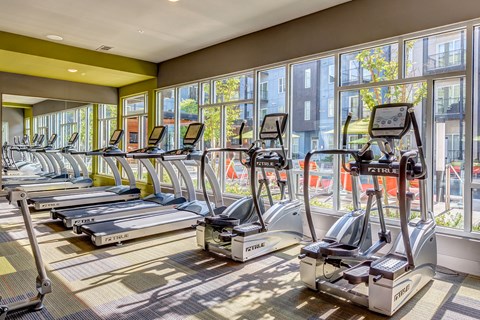 Cardio machines in Gym at Artisan Twickenham Square, Huntsville, AL 35801