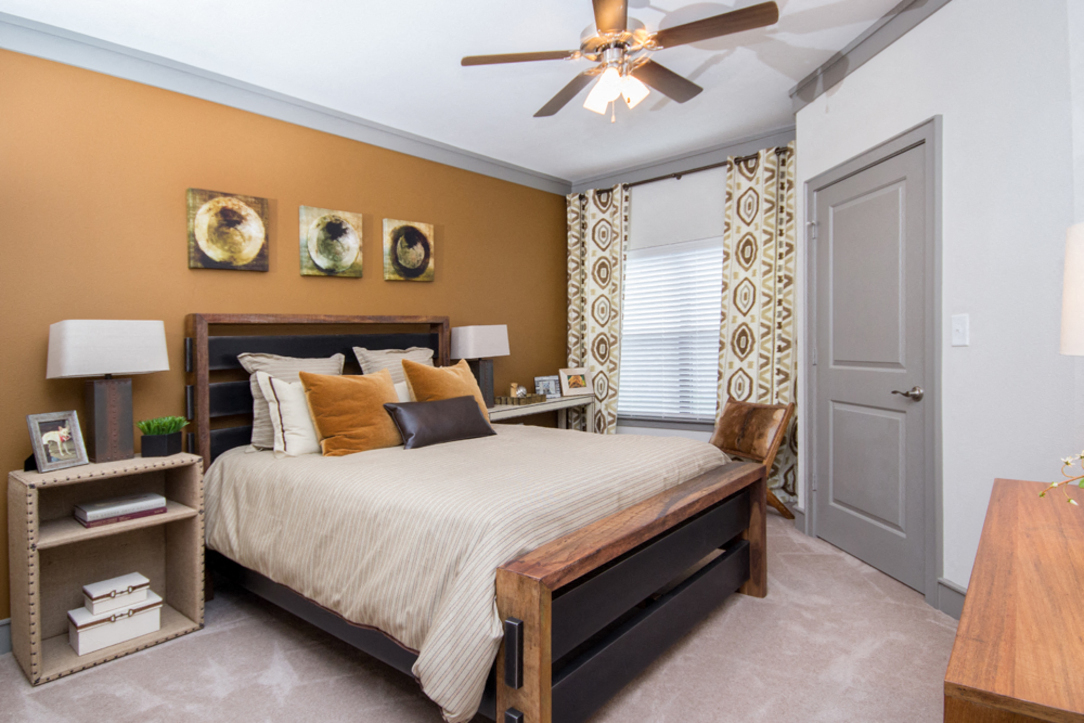 Bedroom at Atria Apartments in Tulsa, OK