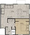 one Bedroom floor plan